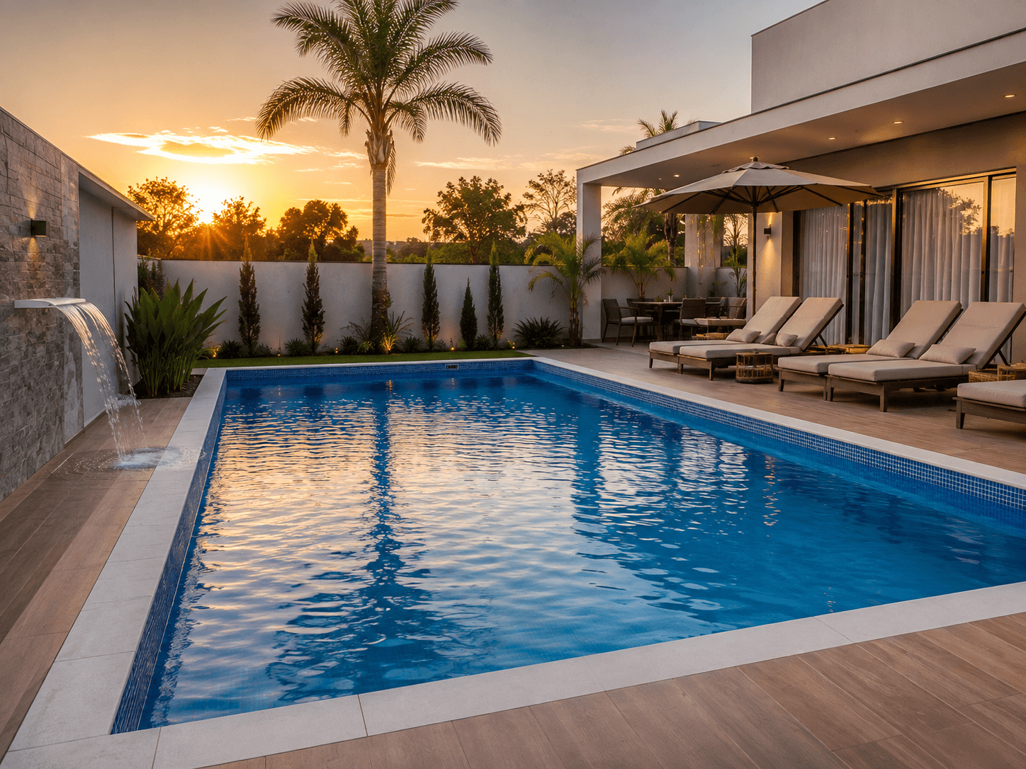 Piscina pronta com vinil novo